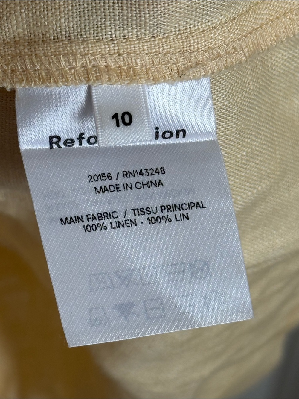 Reformation Roarke Linen Sweetheart-neck Dress Women’s Size 10 - Picture 5 of 5